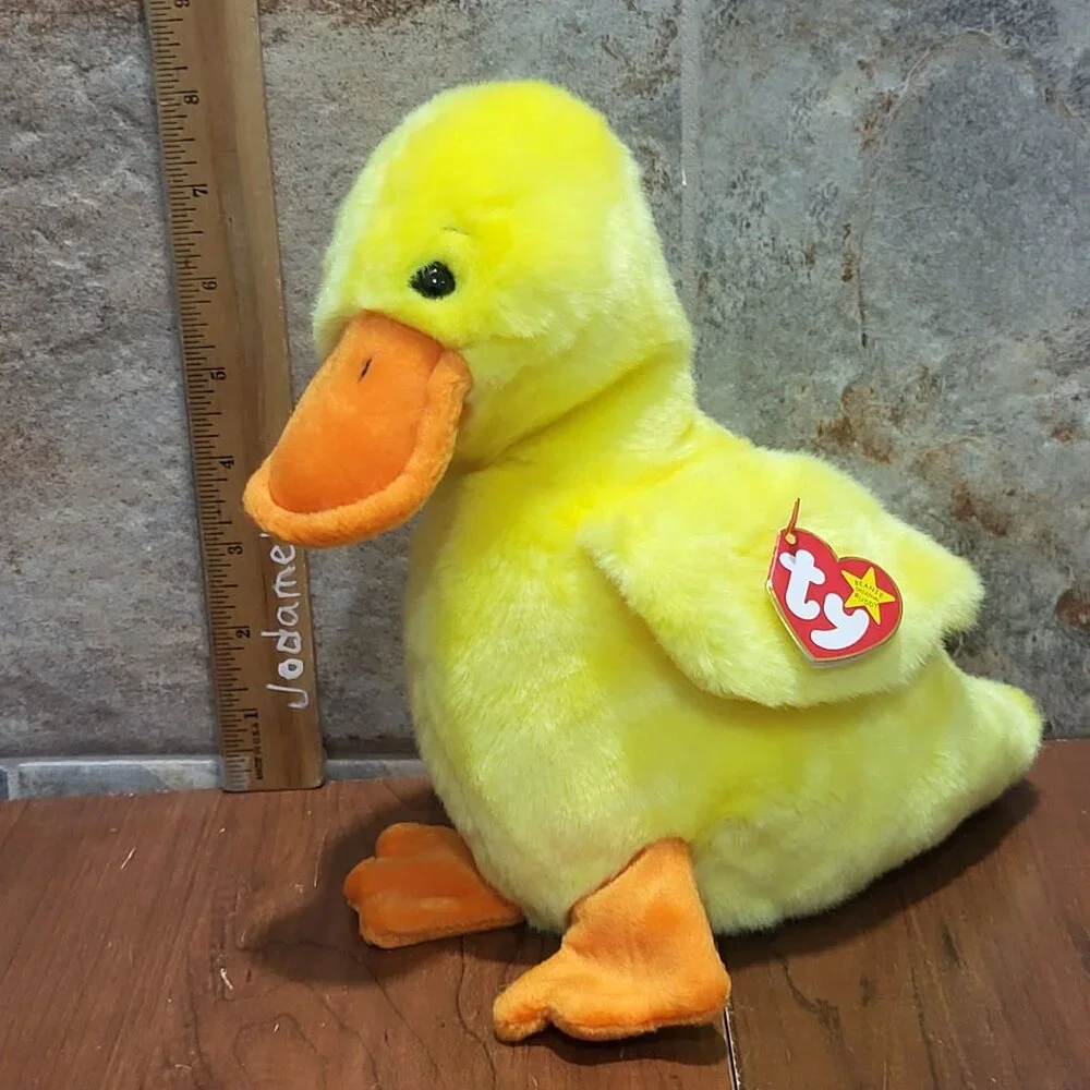 Ty Beanie Buddies Quackers Duck Plush Stuffed Animal 1998